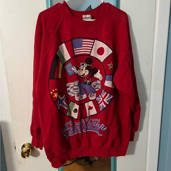 Disney Other - Vintage Epcot Center Mickey Mouse Flags Crewneck Sweatshirt